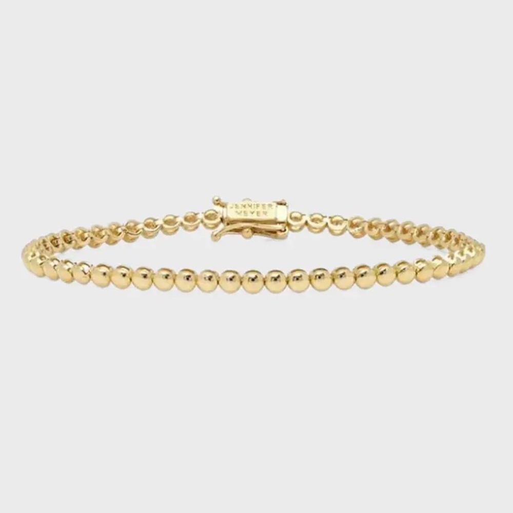 Jennifer Meyer 18k Mini Bezel Tennis Bracelet